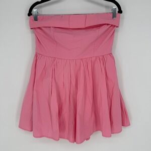 MABLE STRAPLESS ROMPER COTTON CANDY PINK LARGE NWT‎